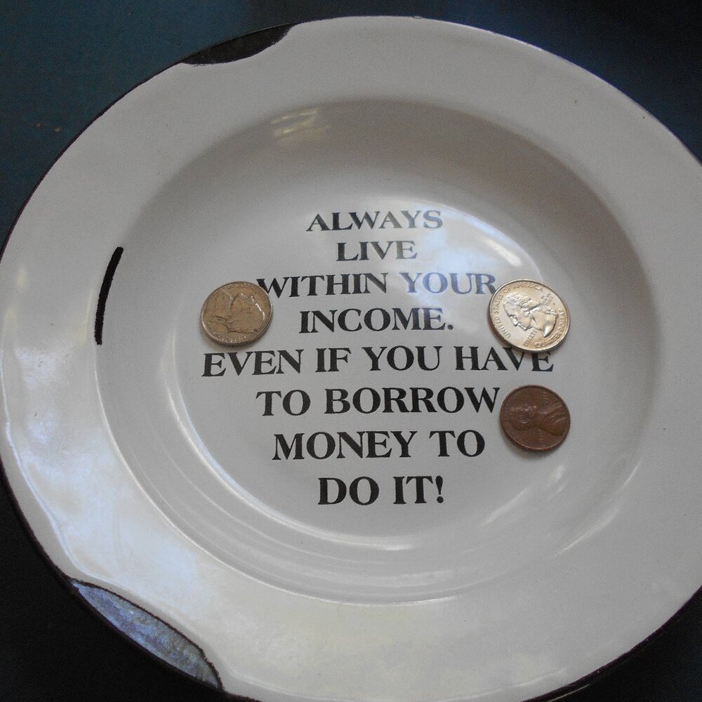 Metal Coin Holder Dish- Funny